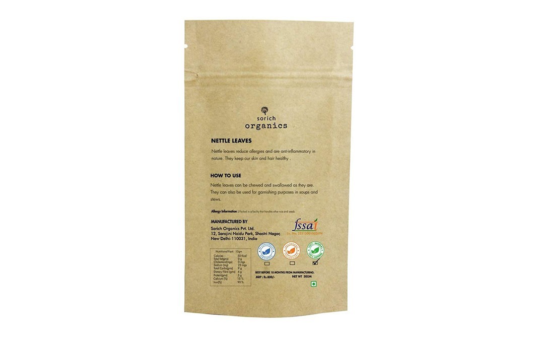 Sorich Organics Nettle Leaves    Pack  50 grams